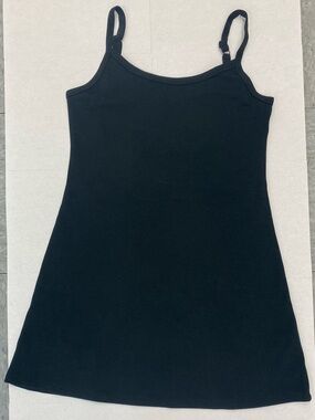 Women's Black A-Line Spaghetti Strap Tank Top